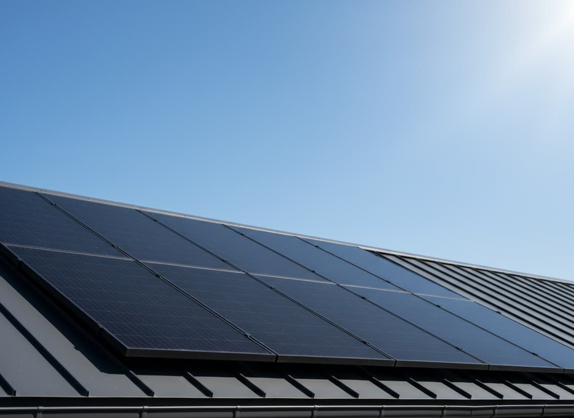 Commercial rooftop solar panel array
